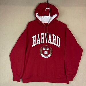 Harvard University Red Hoodie Sweatshirt College Mens‎ Size M Pullover